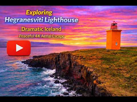 Exploring Hegranesviti Lighthouse | Dramatic Iceland | Peaceful 4K Aerial Escape — Hegranesviti — video poster