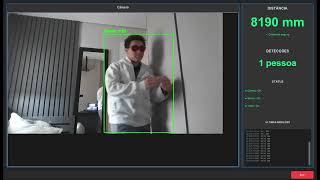 Detecção de proximidade em Python + C++ - (VL53L0X + YOLO)