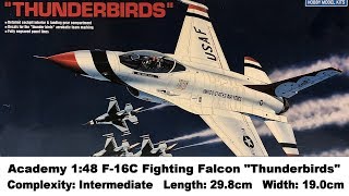USAF General Dymanics F-16A Thunderbirds Desk Top Display 1/48 Model ES Airplane 