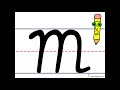 écriture De La Lettre M En Cursive