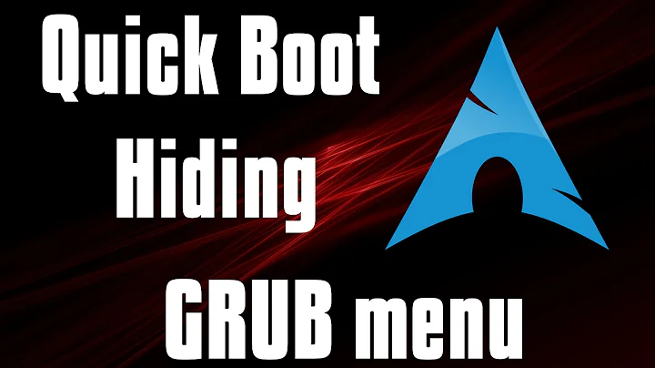 How to hide GRUB menu unless shift key is pressed | Arch Linux