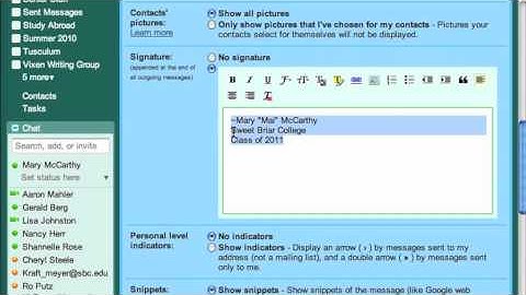 Adding a Customized Signature in Gmail