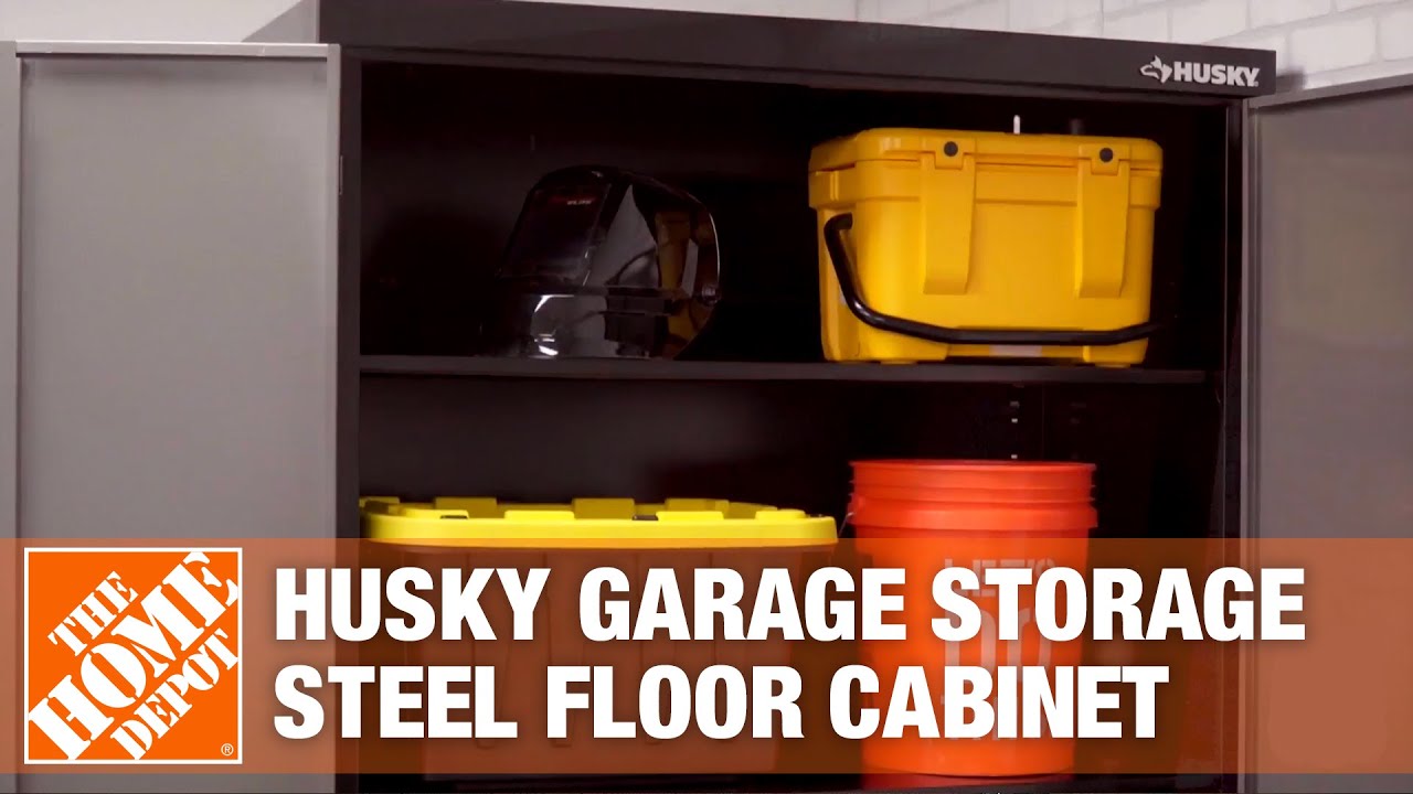 Husky Garage Storage Steel Floor Cabinet The Home Depot With