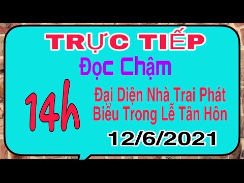 Video 12-6: TRỰC TIẾP-ĐỌC CHẬM ĐỂ CHÉP-Đại Diện Nhà Trai... - youtube