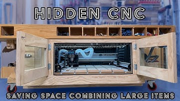 Verborgen CNC! Mijn CNC onder mijn montagetafel plaatsen Bespaar ruimte!