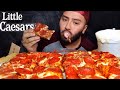 LITTLE CAESARS DEEP DISH PIZZA MUKBANG