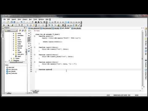 CodeIgniter Tutorials Introduction to CodeIgniter MySQL Database Updating Values Part 10 11