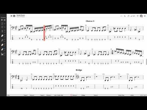 Guns N' Roses - Rocket Queen (STANDARD TUNING) (BASS TAB PLAY ALONG)