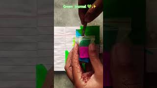 Green journal idea 💚💖/ how to make journal #subscribe #shorts #journal #green #craft |❤️✨🔥