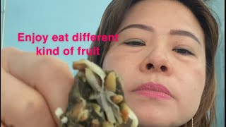 Enjoy eat different kind of fruit April 06