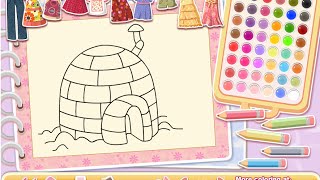 Igloo Coloring Pages For Kids - Igloo Coloring Pages