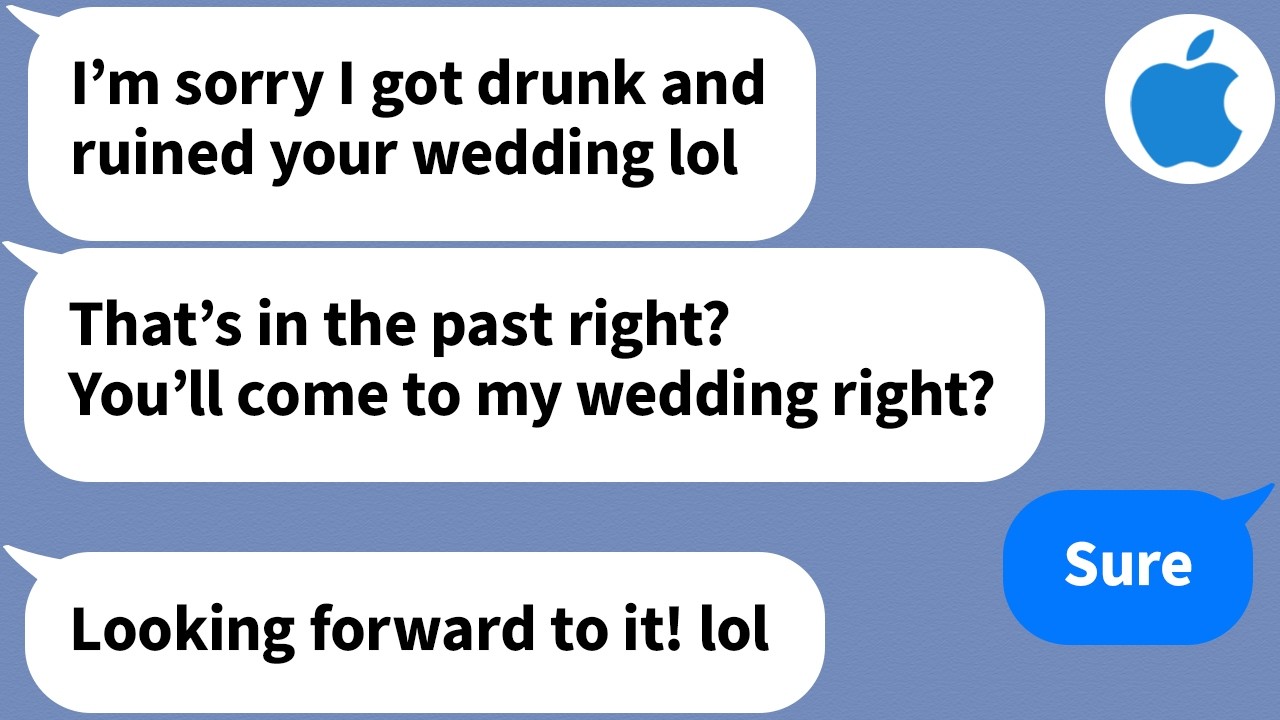 【Apple】She got drunk & RUINED my wedding, so when she invited us to HERS, we got our revenge