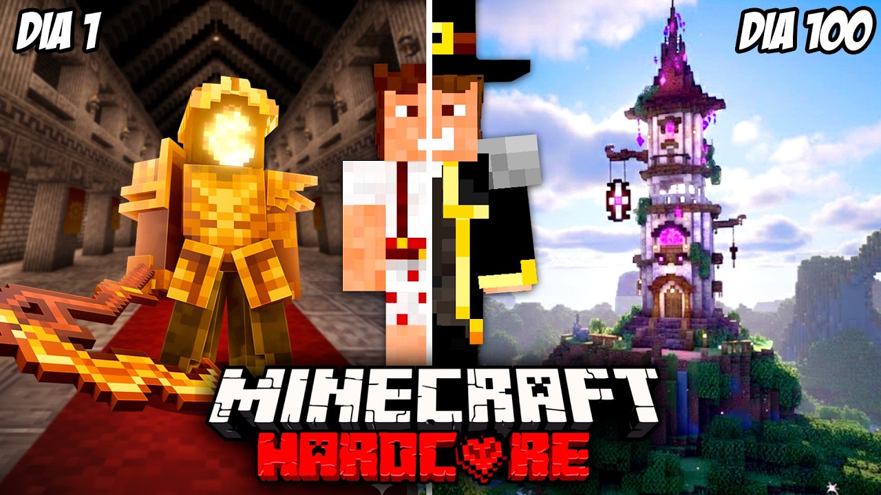 100 Días como un MAGO en Minecraft HARDCORE