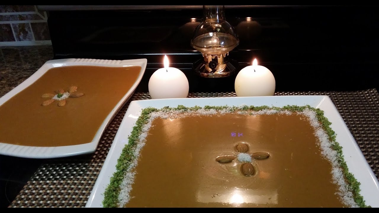 حلاوه النشا بالحليب ..بطعم التوفي الرائع ..وبطريقه مبسطه لرمضان 2018 مطبخ شاي مهيل الشيف ام محمد