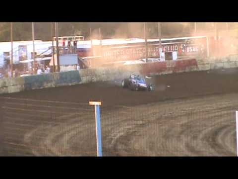 Shane Hmiel crashes @ Terre Haute Action Track