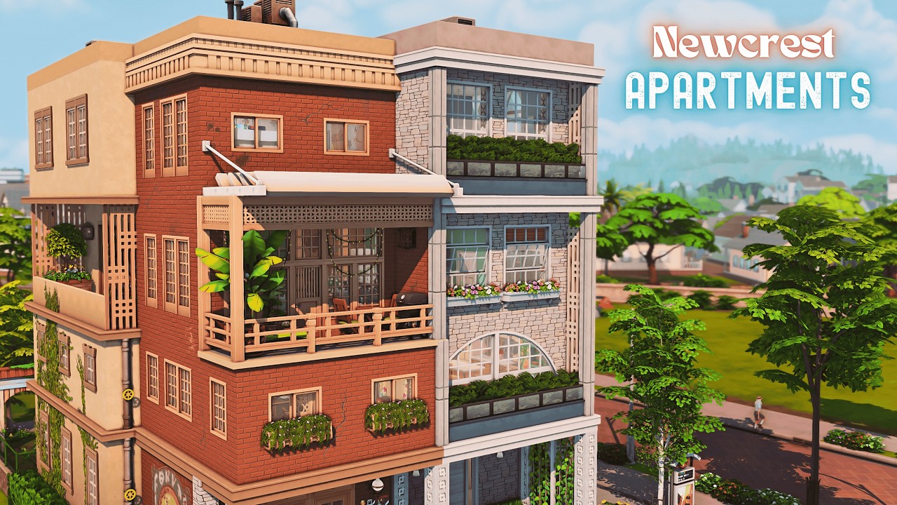 Newcrest Apartment Complex 🏙️🌳 | Rentals | The Sims 4 Stop Motion | NOCC