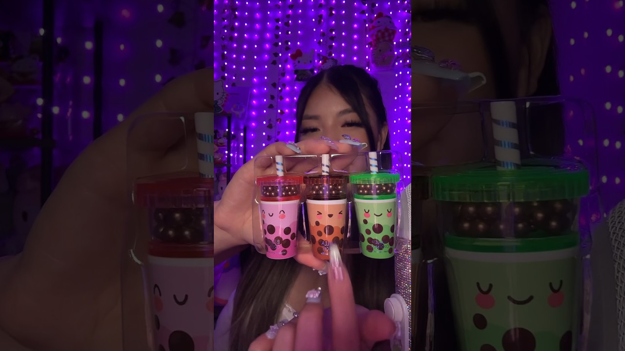 Which Boba chapstick do you want? 🧋 #shorts #asmr