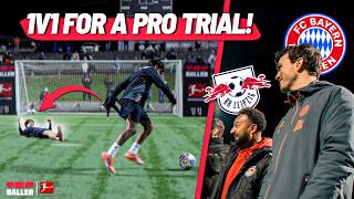 1v1 For a PRO TRIAL! 🔥 ft. FC Bayern & RB Leipzig Scouts! 👀