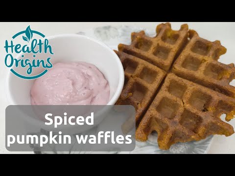 Spiced pumpkin waffles (vegan, gluten free, oil free)