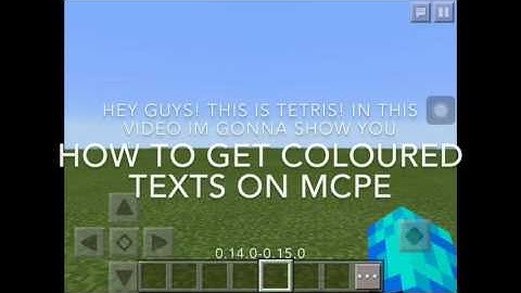 ✔️HOW TO GET COLOURED TEXTS {0.14.0-0.15.0} ||NO MODS||NO JAILBREAK||NO ROOT||-MCPE