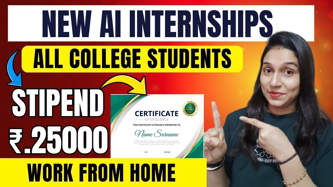 Ai Internship 🔥 | Work from Home Internship 🔥 | Internships for College ...