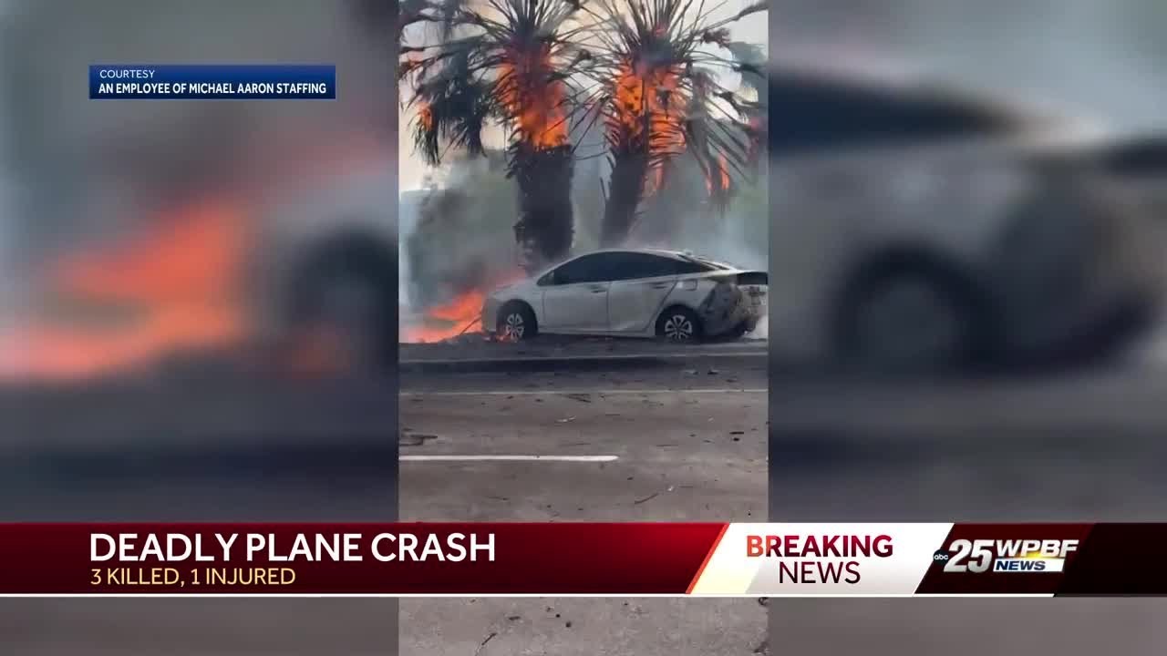 3 killed, 1 injured in fiery plane crash in Boca Raton - YouTube