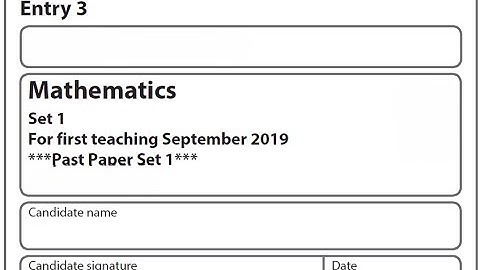 Functional Skills Maths E3 Past Paper 1 Pearson Edexcel