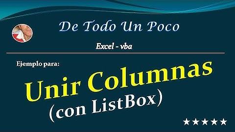 Unir en una columna del listbox varias columnas de la hoja.