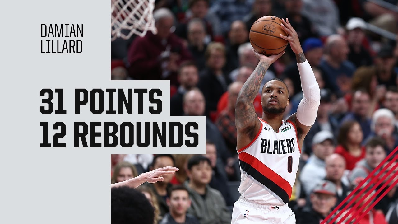 damian lillard points assists highlights brooklyn nets