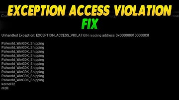 Palworld EXCEPTION_ACCESS_VIOLATION Fix (Working) - Simple Guide