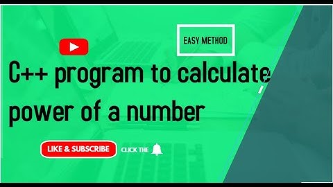 write a  C++ program  calculate power of a number.