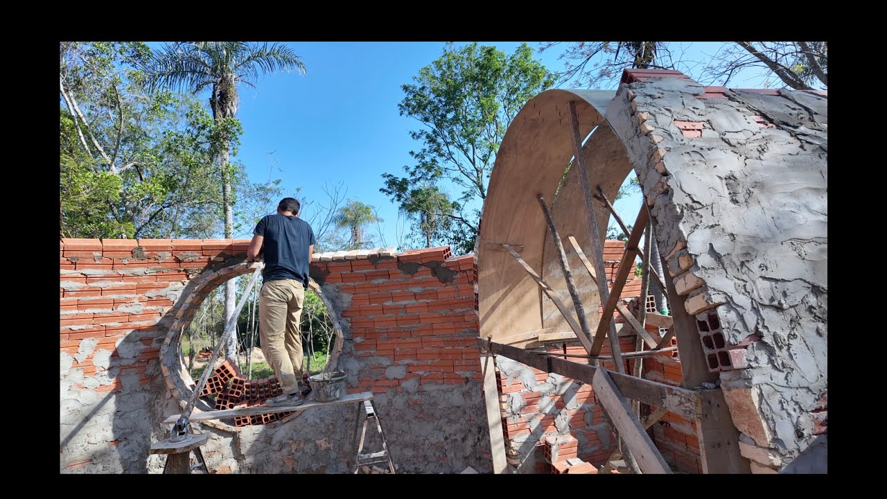 019 BUILDING a Dome HOUSE, we paint the couch, not much happens, you can skip this one maybe, thanks
