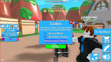 NEW ANNIVERSARY CODES IN MINING SIMULATOR | Roblox