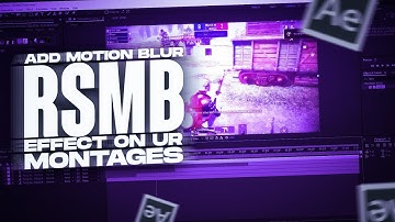 Add motion blur / RSMB effect in ur PUBG montages - PC | After effects RSMB plugin tutorial | AE
