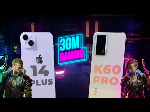 iPhone 14 Plus vs. Redmi K60 Pro 🟣 30M Gaming S4 - Snap 8 Gen 2… THUA A15 Bionic?