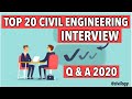 Top 20 civil engineering interview questions 2020  must know  civilengineering civilogy