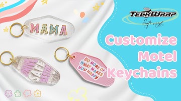 Customize Motel Keychains #teckwrapcraft #teckwrapvinyl #keychain