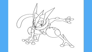 How To Draw Ash Greninja - Pokémon