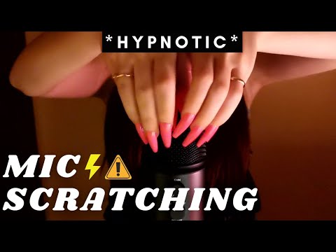 ASMR - FAST AND AGGRESSIVE MIC SCRATCHING without cover for intense tingles
