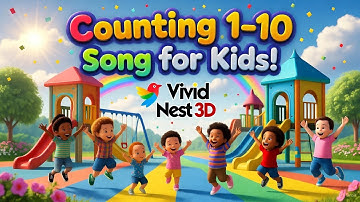 Counting Song 🔢🎶 Fun Nursery Rhyme for Kids | Learn Numbers | Vivid Nest 3D