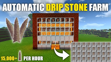 SIMPLE 1.19/1.18 AUTOMATIC DRIPSTONE FARM TUTORIAL in Minecraft (MCPE/Xbox/PS4/Switch/Windows10/Pe)