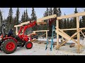 Building a Sawmill Shed | Posts &amp; Beams Go Up