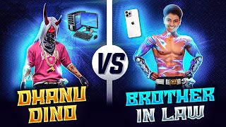 Dhanu Dino Second Time Pc Gameplay 1 Vs 1 With Brother In Law Pc Vs Mobile - Garena Free Fire