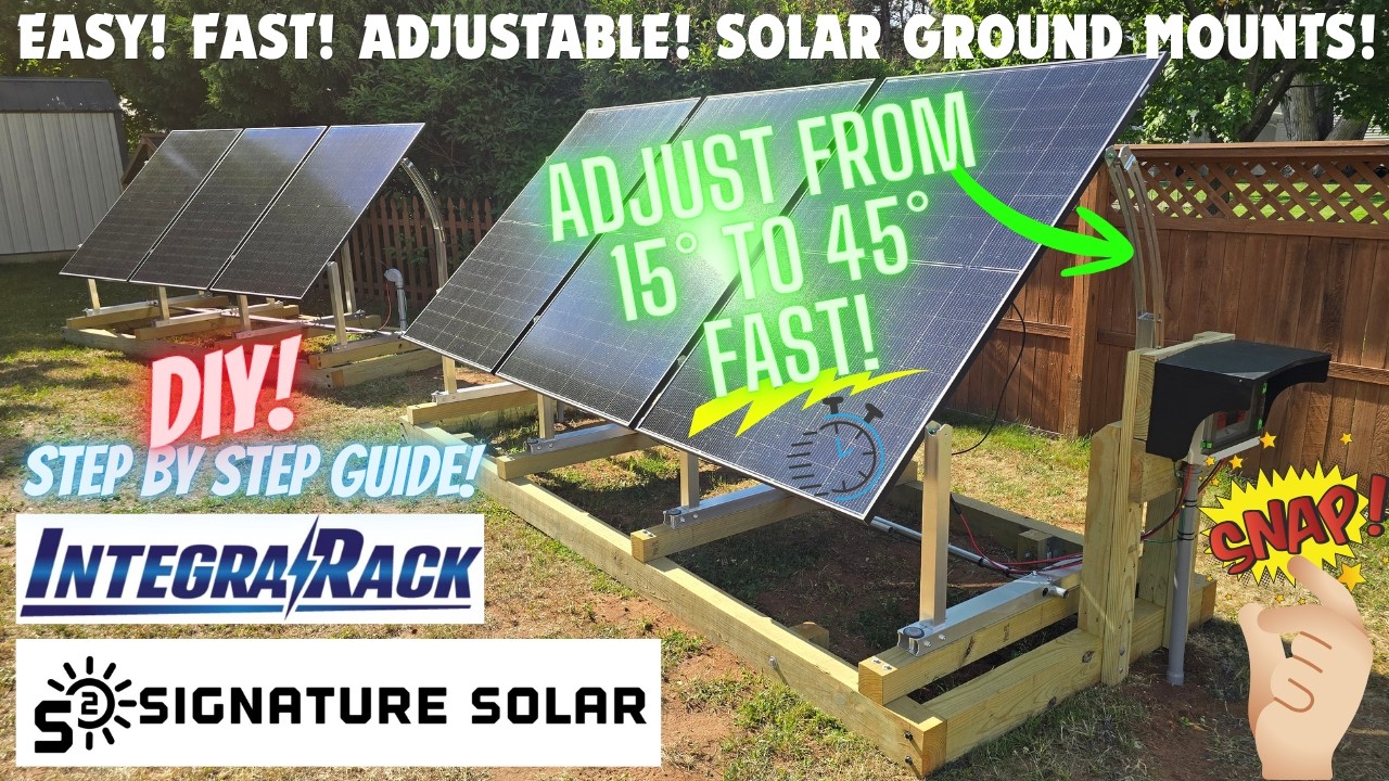 THE BEST ADJUSTABLE SOLAR PANEL GROUND MOUNT RACKING! INTEGRARACK!