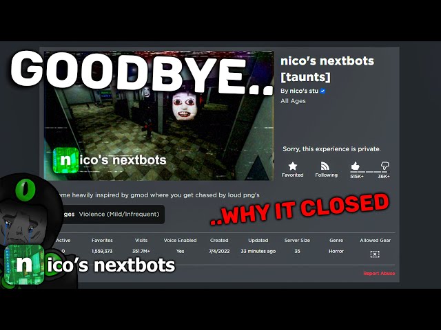 I'm the owner of the official Nico's Nextbots News on Twitter