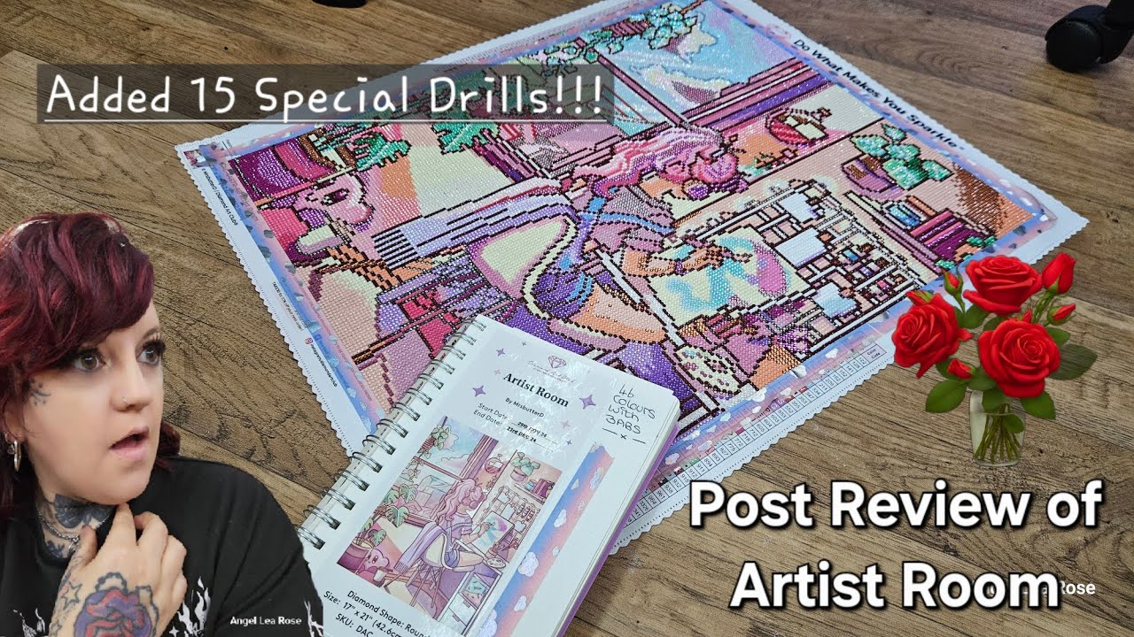 Post Review of Artist Room by MrsButterD from Diamond Art Club YouTube
