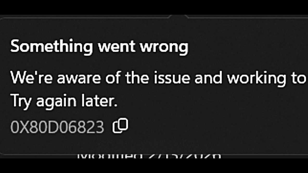 Устранение ошибки Microsoft Store с кодом 0X80D06823: Что-то пошло не так на компьютере с Windows.