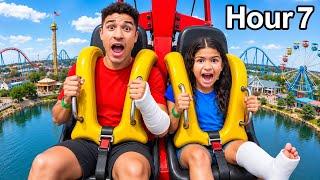 WE RODE EVERY RIDE AT THIS AMUSEMENT PARK 🎢 (INJURED)