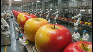 From Orchard to Bottle: Inside a High-Tech Apple Juice Factory | Full Fresh Juice Production Process