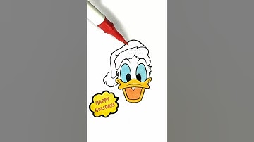 Meet the real Donald Duck ?🎄🎀 #shorts #shortsfeed  #merrychristmas #art #drawing #satisfying